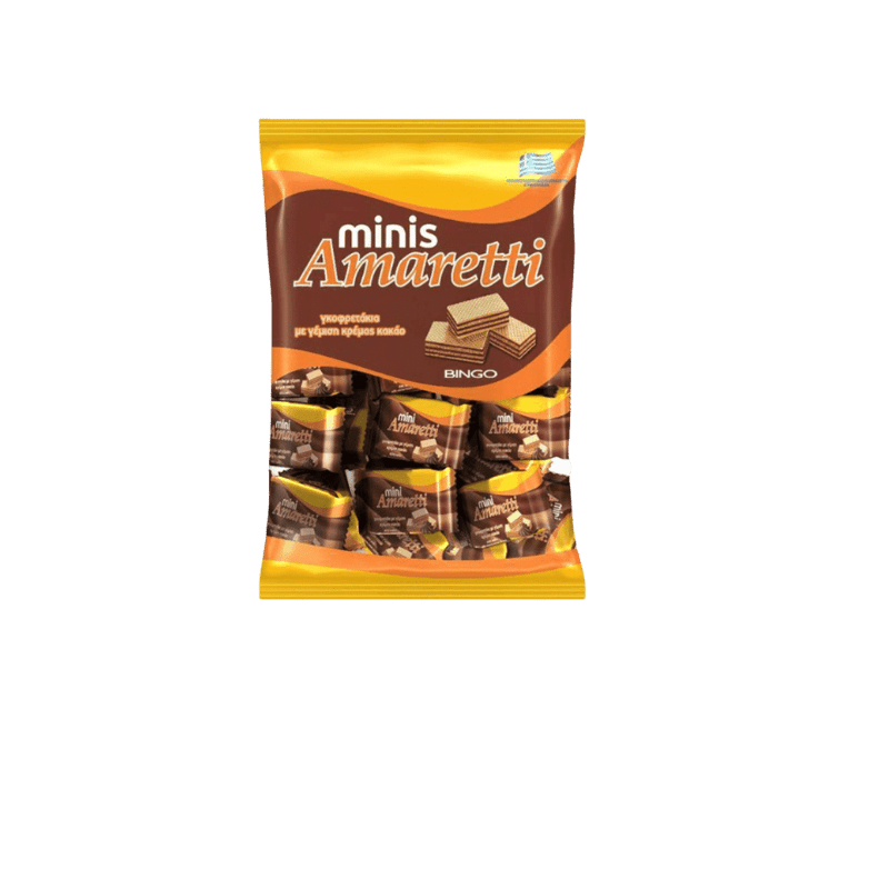 Amaretti Waffel Mini´s (165g) Bingo von Tottis bei Araxxon - Hochwertiges griechisches Produkt. Amaretti Waffel Mini´s (165g) Bingo από Tottis στο Araxxon - Αυθεντικό ελληνικό προϊόν.