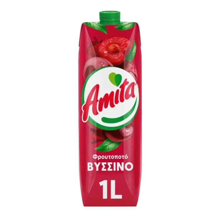 Amita Kirschsaft (1l) von Amita bei Araxxon  - Hochwertiges griechisches Produkt.   Amita Kirschsaft (1l) από Amita στο Araxxon  - Αυθεντικό ελληνικό προϊόν.
