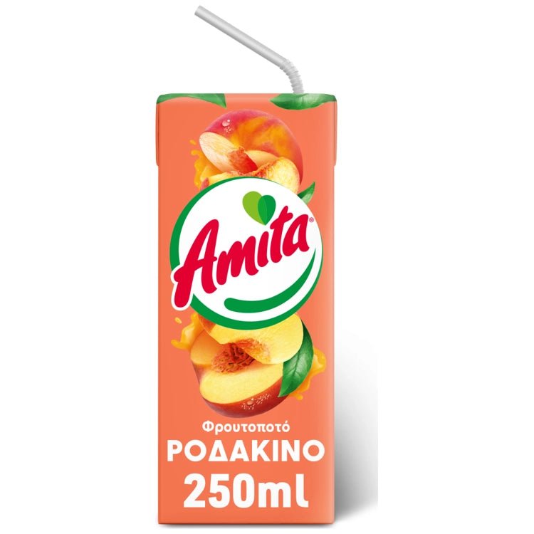 Amita Pfirsichsaft (250ml) von Amita bei Araxxon  - Hochwertiges griechisches Produkt.   Amita Pfirsichsaft (250ml) από Amita στο Araxxon  - Αυθεντικό ελληνικό προϊόν.