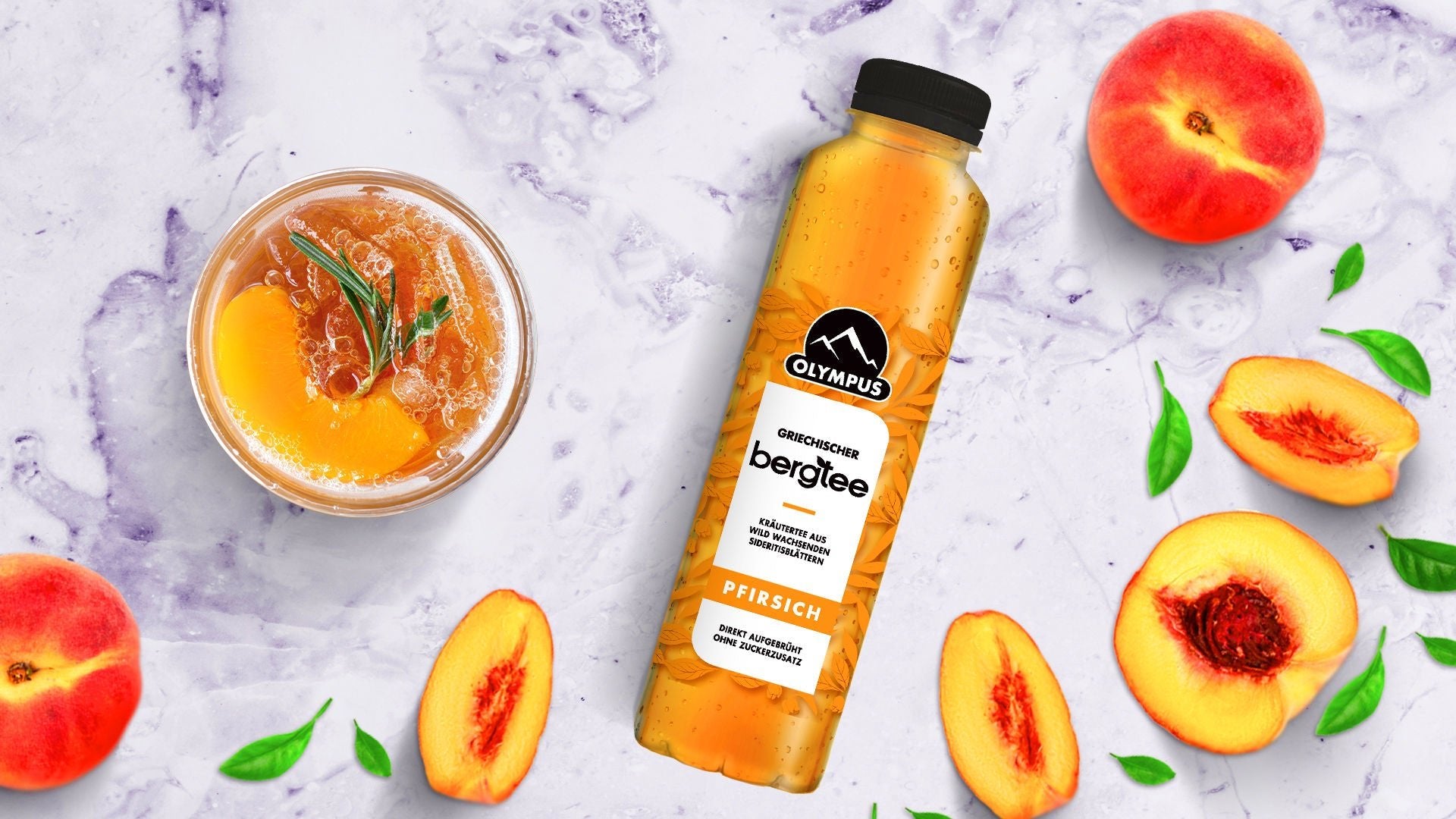 Bergtee Pfirsich (500ml) Olympus von Olympus bei Araxxon  - Hochwertiges griechisches Produkt.   Bergtee Pfirsich (500ml) Olympus από Olympus στο Araxxon  - Αυθεντικό ελληνικό προϊόν.