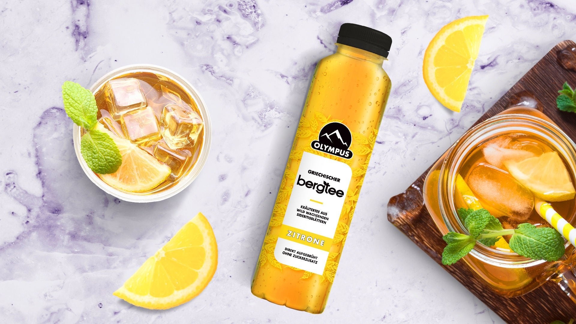 Bergtee Zitrone (500ml) Olympus von Olympus bei Araxxon  - Hochwertiges griechisches Produkt.   Bergtee Zitrone (500ml) Olympus από Olympus στο Araxxon  - Αυθεντικό ελληνικό προϊόν.