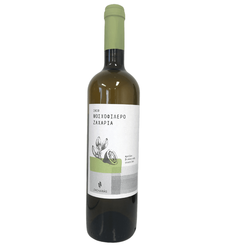 BIO Moschofilero Zacharia Weißwein 2020 (750ml) Zacharia von Zacharias Winery bei Araxxon - Hochwertiges griechisches Produkt. BIO Moschofilero Zacharia Weißwein 2020 (750ml) Zacharia από Zacharias Winery στο Araxxon - Αυθεντικό ελληνικό προϊόν.