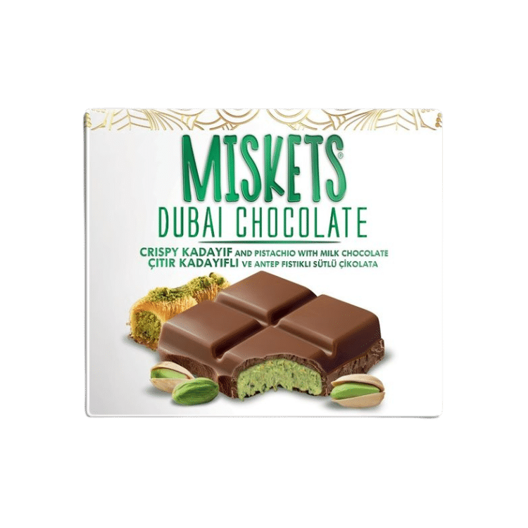 Dubai Schokolade (100g) Miskets von Miskets bei Araxxon - Hochwertiges griechisches Produkt. Dubai Schokolade (100g) Miskets από Miskets στο Araxxon - Αυθεντικό ελληνικό προϊόν.
