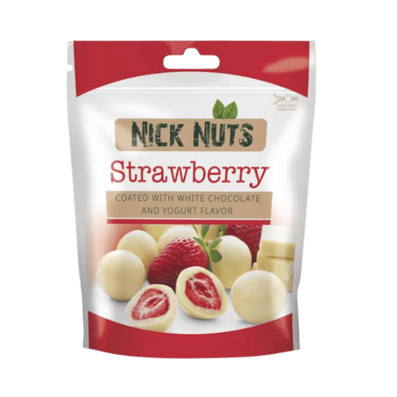 Erdbeere mit weiße Schokolade (100g) Nick Nuts - Araxxon