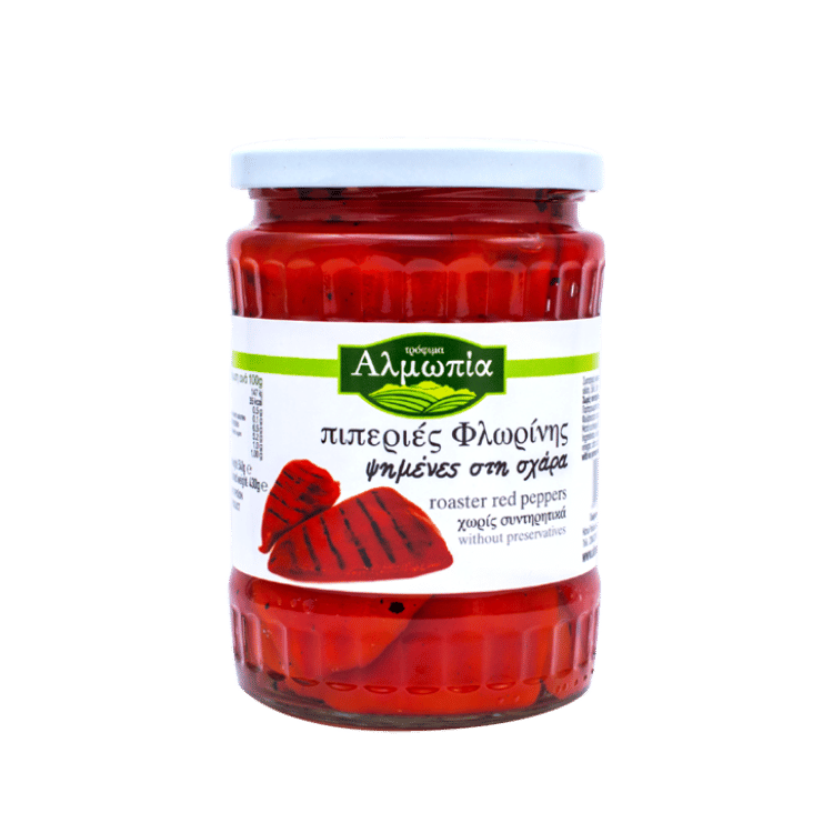 Gegrillte Florina-Paprika (540g) Almopia von Almopia bei Araxxon  - Hochwertiges griechisches Produkt.   Gegrillte Florina-Paprika (540g) Almopia από Almopia στο Araxxon  - Αυθεντικό ελληνικό προϊόν.