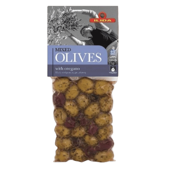 Gemischte Oliven mit Oregano & Salz (250g) Ilida - Araxxon