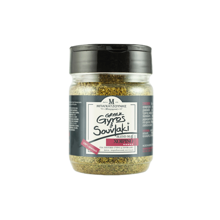 Gewürzmischung für Gyros & Souvlaki (100g) Bagatzounis von Bagatzounis bei Araxxon - Hochwertiges griechisches Produkt. Gewürzmischung für Gyros & Souvlaki (100g) Bagatzounis από Bagatzounis στο Araxxon - Αυθεντικό ελληνικό προϊόν.