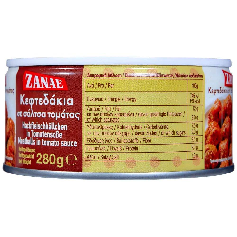 Hackfleischbällchen Keftedakia (280g) Zanae von Zanae bei Araxxon - Hochwertiges griechisches Produkt. Hackfleischbällchen Keftedakia (280g) Zanae από Zanae στο Araxxon - Αυθεντικό ελληνικό προϊόν.