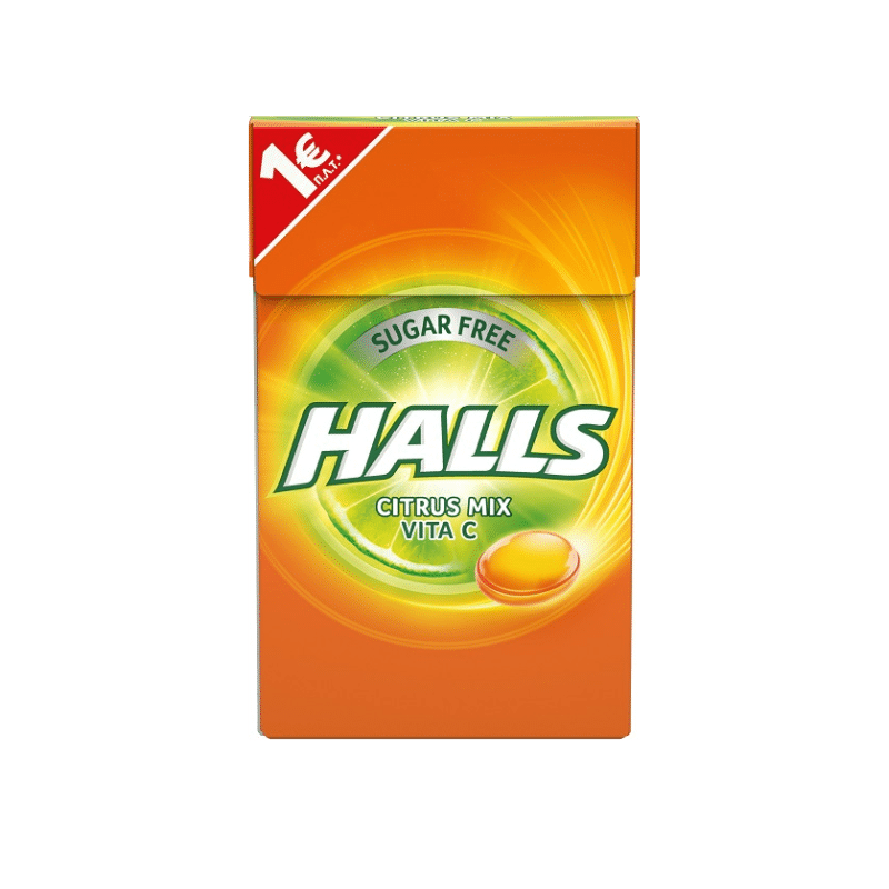 Halls Vita-C Zitrus Zuckerfrei (32g) von Halls bei Araxxon  - Hochwertiges griechisches Produkt.   Halls Vita-C Zitrus Zuckerfrei (32g) από Halls στο Araxxon  - Αυθεντικό ελληνικό προϊόν.
