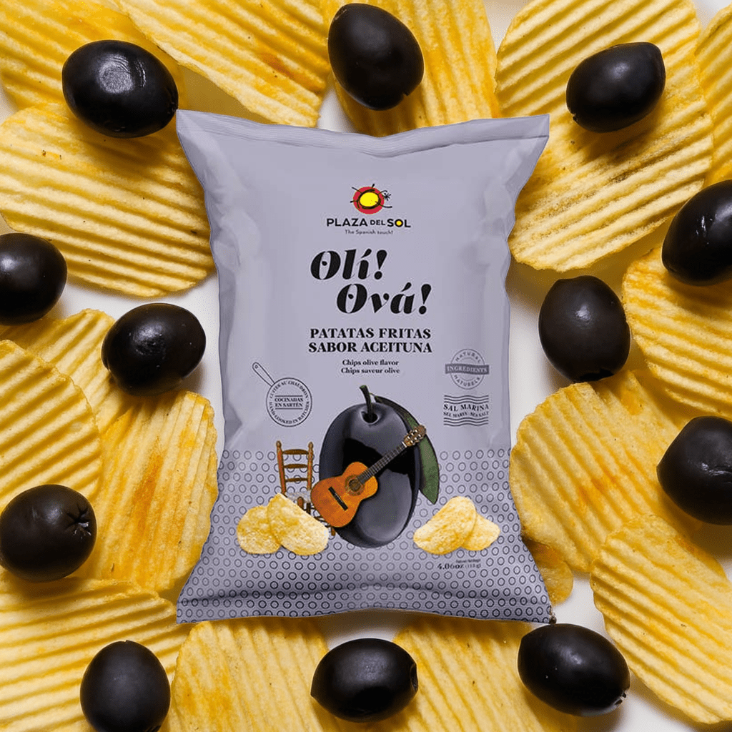 Kartoffelchips Olivengeschmack (115g) Plaza del Sol von Plaza del Sol bei Araxxon - Hochwertiges griechisches Produkt. Kartoffelchips Olivengeschmack (115g) Plaza del Sol από Plaza del Sol στο Araxxon - Αυθεντικό ελληνικό προϊόν.