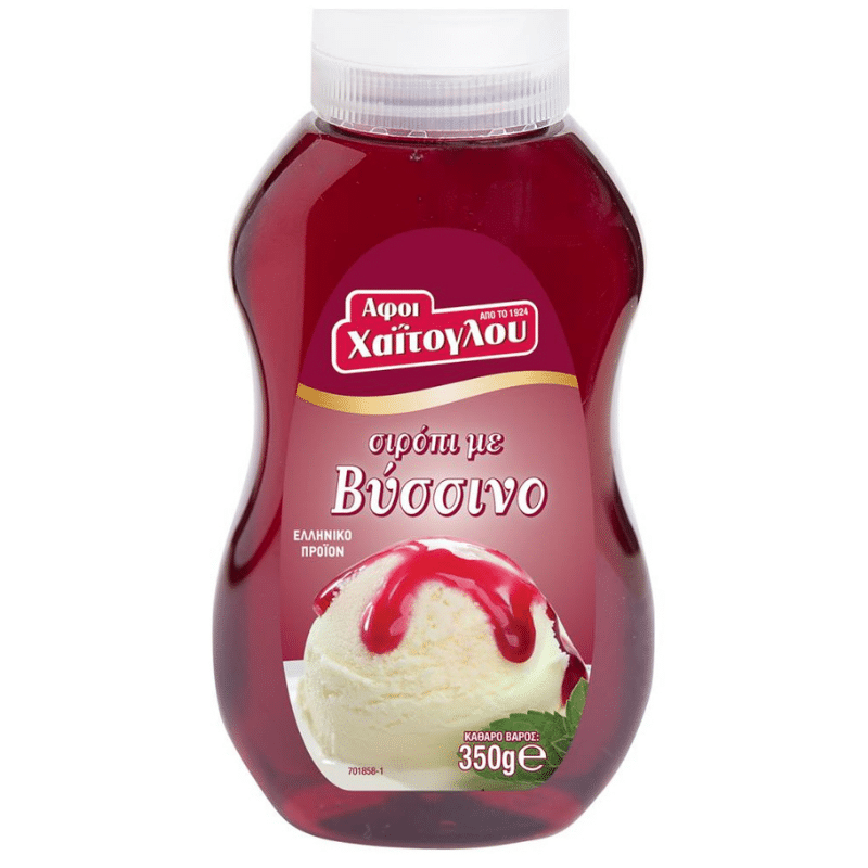 Kirschsirup (350g) Haitoglou von Haitoglou bei Araxxon - Hochwertiges griechisches Produkt. Kirschsirup (350g) Haitoglou από Haitoglou στο Araxxon - Αυθεντικό ελληνικό προϊόν.