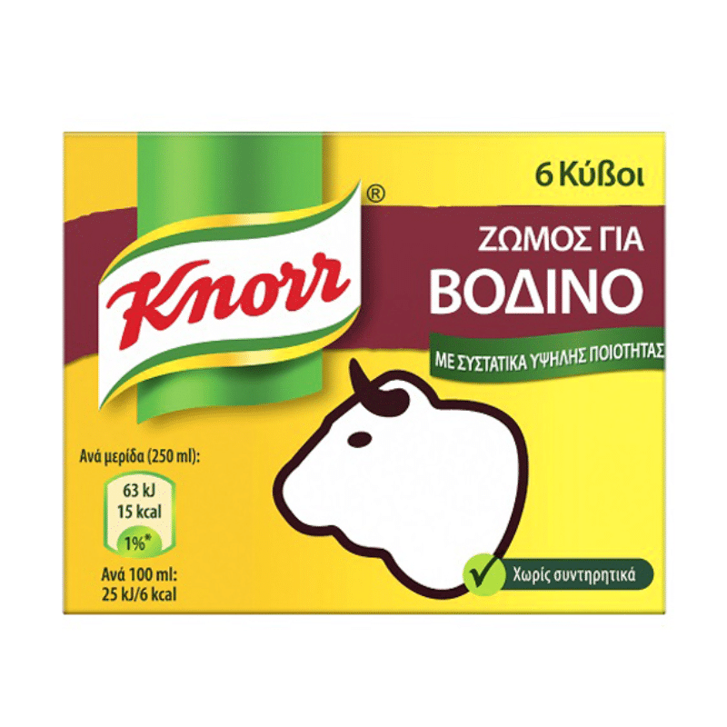 Knorr Kyvos 3 lit. Vodino (Rind) (60g) von Knorr bei Araxxon - Hochwertiges griechisches Produkt. Knorr Kyvos 3 lit. Vodino (Rind) (60g) από Knorr στο Araxxon - Αυθεντικό ελληνικό προϊόν.