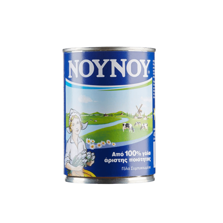 Kondensmilch (400ml) Nounou von Nounou bei Araxxon - Hochwertiges griechisches Produkt. Kondensmilch (400ml) Nounou από Nounou στο Araxxon - Αυθεντικό ελληνικό προϊόν.