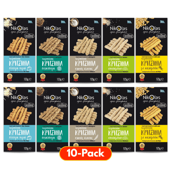 Kritsinia Familienpackung 10 für 5 (10x125g) Nikolas Bakery - Araxxon