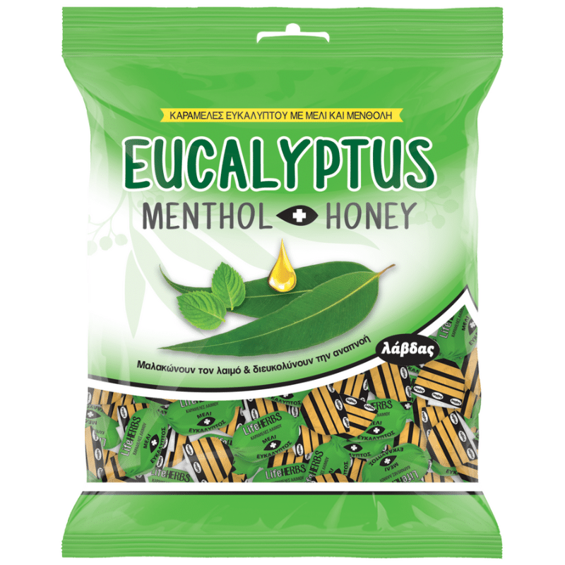 Lavdas Caramels Eukalyptus & Honig (130g) von Lavdas bei Araxxon - Hochwertiges griechisches Produkt. Lavdas Caramels Eukalyptus & Honig (130g) από Lavdas στο Araxxon - Αυθεντικό ελληνικό προϊόν.