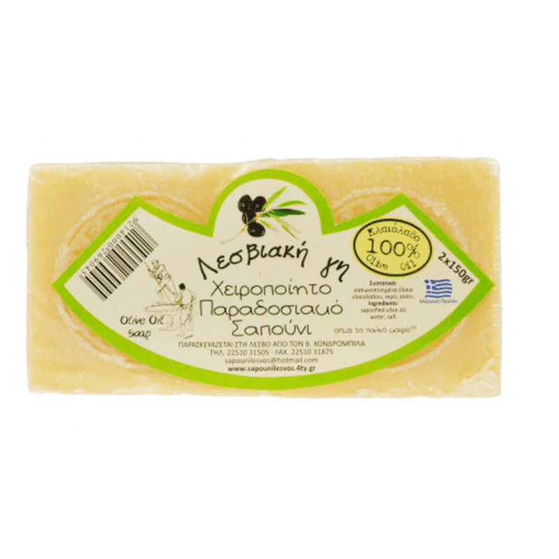 Lesbos Olivenölseife weiß (2x150g) von Lesbos bei Araxxon - Hochwertiges griechisches Produkt. Lesbos Olivenölseife weiß (2x150g) από Lesbos στο Araxxon - Αυθεντικό ελληνικό προϊόν.