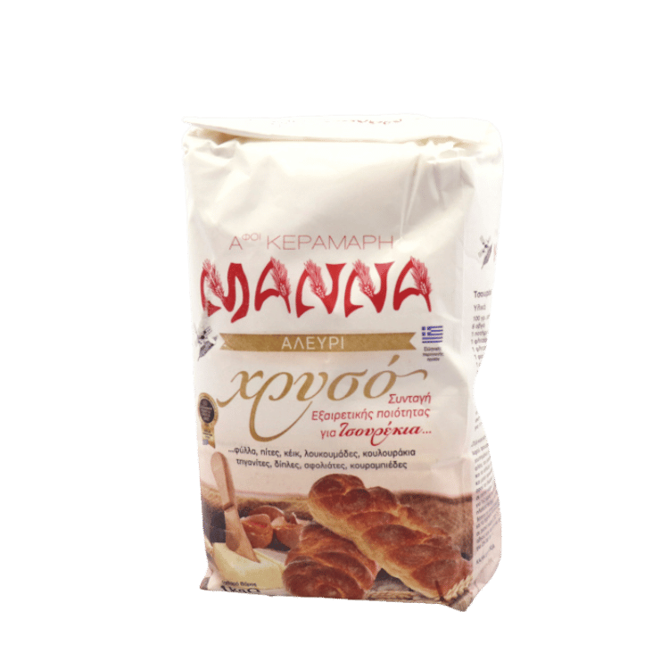 Mehl Alevri Chryso (1Kg) Manna von To Manna bei Araxxon - Hochwertiges griechisches Produkt. Mehl Alevri Chryso (1Kg) Manna από To Manna στο Araxxon - Αυθεντικό ελληνικό προϊόν.