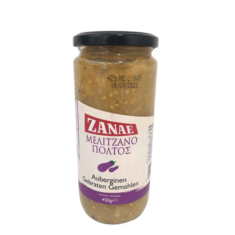 Melitzanopoltos (Auberginen gemahlen) (450g) Zanae von Zanae bei Araxxon  - Hochwertiges griechisches Produkt.   Melitzanopoltos (Auberginen gemahlen) (450g) Zanae από Zanae στο Araxxon  - Αυθεντικό ελληνικό προϊόν.