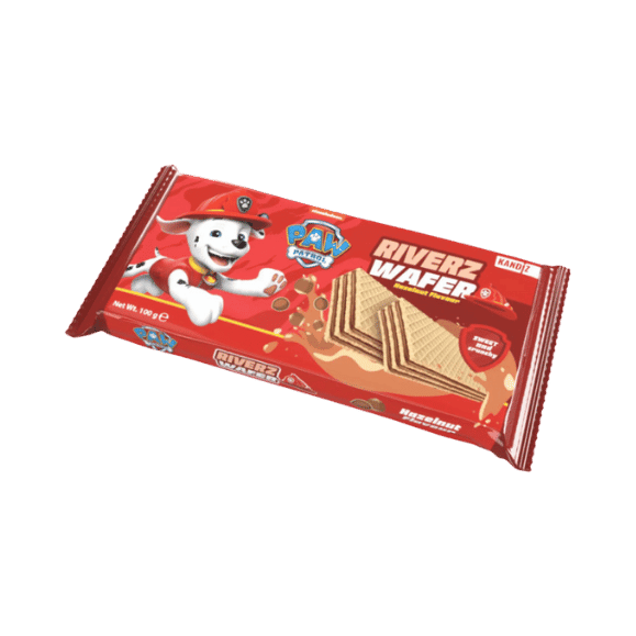 Paw Patrol Waffelriegel mit Haselnussgeschmack (100g) Kandiz - Araxxon
