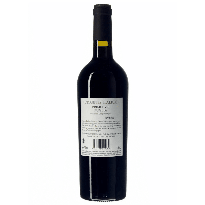 Piccini Italian Origins Primitivo Puglia IGT Rotwein (750ml) von Piccini bei Araxxon - Hochwertiges griechisches Produkt. Piccini Italian Origins Primitivo Puglia IGT Rotwein (750ml) από Piccini στο Araxxon - Αυθεντικό ελληνικό προϊόν.