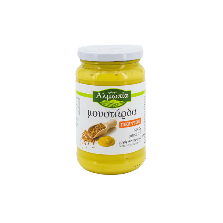 Pikanter Senf (360g) Almopia von Almopia bei Araxxon  - Hochwertiges griechisches Produkt.   Pikanter Senf (360g) Almopia από Almopia στο Araxxon  - Αυθεντικό ελληνικό προϊόν.