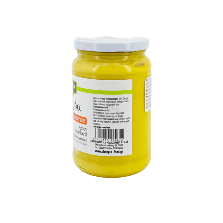 Pikanter Senf (360g) Almopia von Almopia bei Araxxon  - Hochwertiges griechisches Produkt.   Pikanter Senf (360g) Almopia από Almopia στο Araxxon  - Αυθεντικό ελληνικό προϊόν.