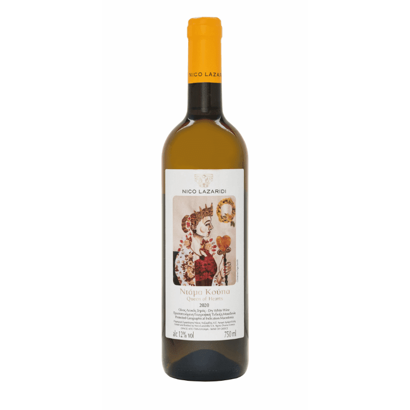 Queen of Hearts Weißwein trocken 2020 (750ml) Nico Lazaridi von Nico Lazaridi bei Araxxon - Hochwertiges griechisches Produkt. Queen of Hearts Weißwein trocken 2020 (750ml) Nico Lazaridi από Nico Lazaridi στο Araxxon - Αυθεντικό ελληνικό προϊόν.
