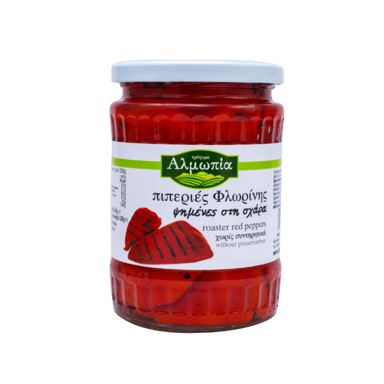 Rote Gegrillte Florina-Paprika (690g) Almopia von Almopia bei Araxxon  - Hochwertiges griechisches Produkt.   Rote Gegrillte Florina-Paprika (690g) Almopia από Almopia στο Araxxon  - Αυθεντικό ελληνικό προϊόν.
