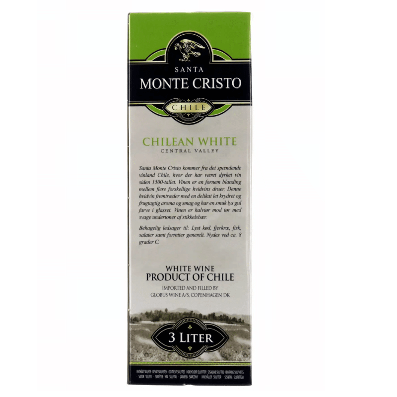 Santa Monte Cristo Weißwein Bag in Box (3l) von Santa Monte Cristo bei Araxxon - Hochwertiges griechisches Produkt. Santa Monte Cristo Weißwein Bag in Box (3l) από Santa Monte Cristo στο Araxxon - Αυθεντικό ελληνικό προϊόν.