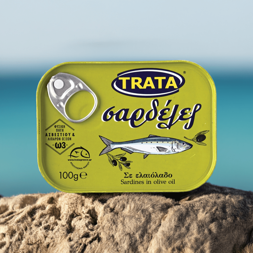 Sardinen in Olivenöl (100g) Trata von Trata bei Araxxon - Hochwertiges griechisches Produkt. Sardinen in Olivenöl (100g) Trata από Trata στο Araxxon - Αυθεντικό ελληνικό προϊόν.