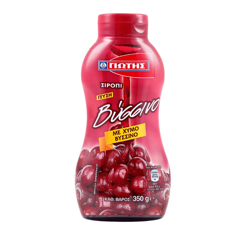 Sauerkirsche Sirup (350g) Jotis von Jotis bei Araxxon - Hochwertiges griechisches Produkt. Sauerkirsche Sirup (350g) Jotis από Jotis στο Araxxon - Αυθεντικό ελληνικό προϊόν.