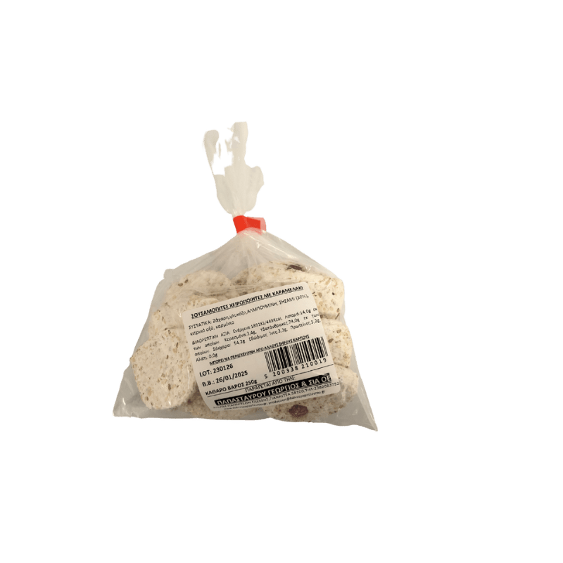 Sousamópita Strongylí (Handgemachte Sesamkuchen) (250g) Georgios Papastravou von Georgios Papastravou bei Araxxon - Hochwertiges griechisches Produkt. Sousamópita Strongylí (Handgemachte Sesamkuchen) (250g) Georgios Papastravou από Georgios Papastravou στο Araxxon - Αυθεντικό ελληνικό προϊόν.