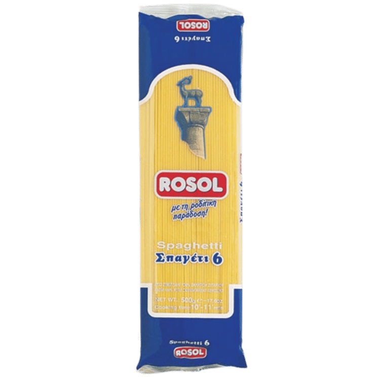 Spaghetti No.6 (500g) Rosol von Rosol bei Araxxon - Hochwertiges griechisches Produkt. Spaghetti No.6 (500g) Rosol από Rosol στο Araxxon - Αυθεντικό ελληνικό προϊόν.
