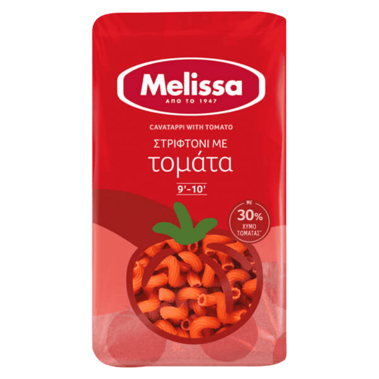 Striftoni Pasta mit Tomaten (400g) Melissa von Melissa bei Araxxon  - Hochwertiges griechisches Produkt.   Striftoni Pasta mit Tomaten (400g) Melissa από Melissa στο Araxxon  - Αυθεντικό ελληνικό προϊόν.