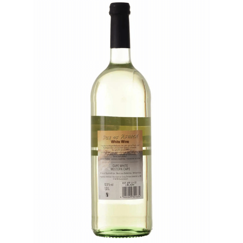 Sun of Africa Hvid Chenin Blanc/Colombard Weißwein (1l) von Sun of Africa bei Araxxon - Hochwertiges griechisches Produkt. Sun of Africa Hvid Chenin Blanc/Colombard Weißwein (1l) από Sun of Africa στο Araxxon - Αυθεντικό ελληνικό προϊόν.
