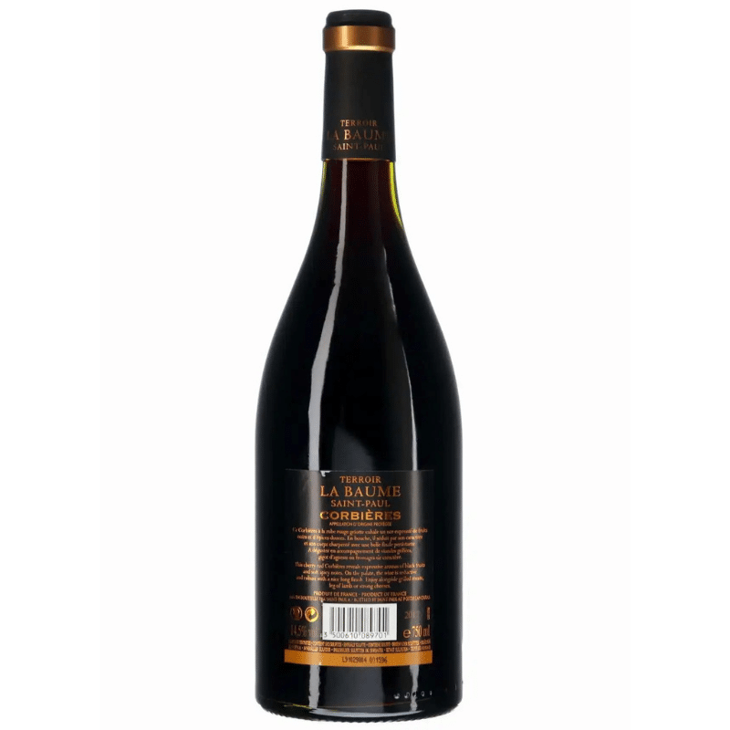 Terroir La Baume Saint Paul Corbieres Rotwein (750ml) von La Baume bei Araxxon - Hochwertiges griechisches Produkt. Terroir La Baume Saint Paul Corbieres Rotwein (750ml) από La Baume στο Araxxon - Αυθεντικό ελληνικό προϊόν.