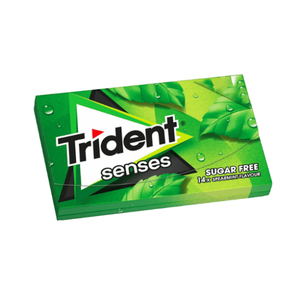 Trident Senses Spearmint Kaugummi Zuckerfrei (27g) - Araxxon