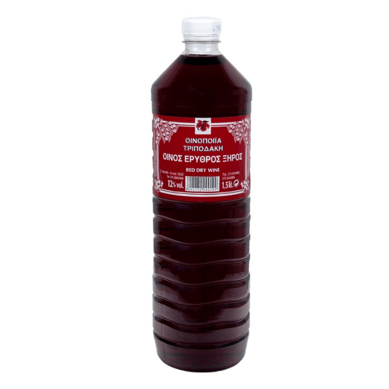 Tripodaki Rotwein trocken (1,5l) PET von Tripodakis bei Araxxon - Hochwertiges griechisches Produkt. Tripodaki Rotwein trocken (1,5l) PET από Tripodakis στο Araxxon - Αυθεντικό ελληνικό προϊόν.
