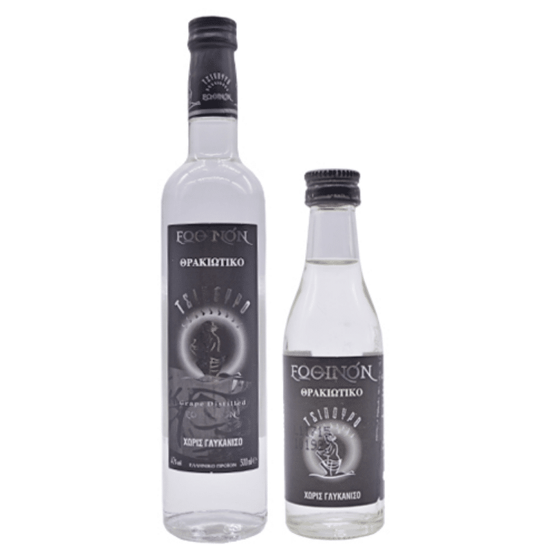 Tsipouro Eothinon Schwarz (500ml) + Geschenk (50ml) Thrakiotiko von Thrakiotiko bei Araxxon - Hochwertiges griechisches Produkt. Tsipouro Eothinon Schwarz (500ml) + Geschenk (50ml) Thrakiotiko από Thrakiotiko στο Araxxon - Αυθεντικό ελληνικό προϊόν.