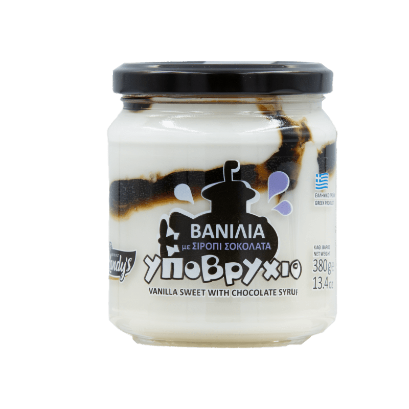 Ypovrichio mit Schokoladensirup (380g) Kandylas von Kandylas bei Araxxon  - Hochwertiges griechisches Produkt.   Ypovrichio mit Schokoladensirup (380g) Kandylas από Kandylas στο Araxxon  - Αυθεντικό ελληνικό προϊόν.