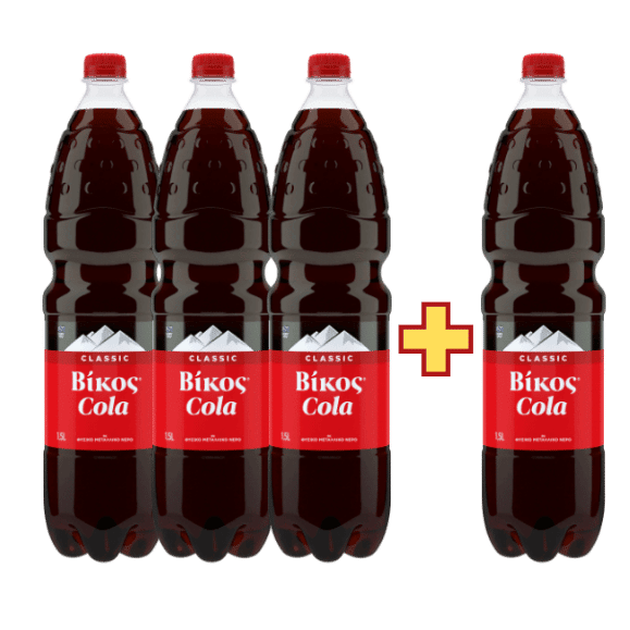 [3+1 GRATIS] Vikos Cola (1,5L) - Araxxon