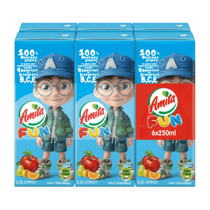Amita Fun Blauer Saft (6x250ml) Multipack - Araxxon