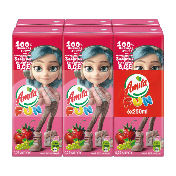 Amita Fun Roter Saft (6x250ml) Multipack - Araxxon