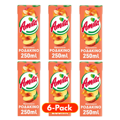 Amita Pfirsichsaft Familienpackung (6x250ml) - Araxxon