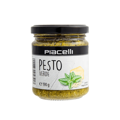 Antipasti Pesto Verde - Basilikum Pesto (190g) Piacelli von Piacelli bei Araxxon  - Hochwertiges griechisches Produkt.   Antipasti Pesto Verde - Basilikum Pesto (190g) Piacelli από Piacelli στο Araxxon  - Αυθεντικό ελληνικό προϊόν.  
