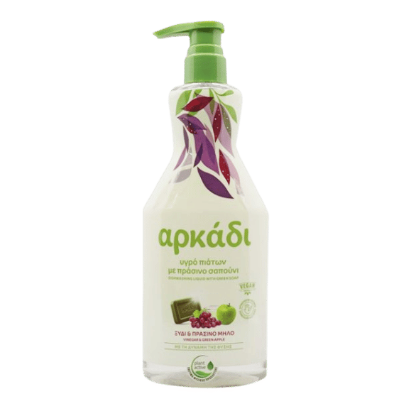 Flüssiger Geschirrspülmittel Essig & Apfel (550ml) Arkadi von Arkadi bei Araxxon  - Hochwertiges griechisches Produkt.   Flüssiger Geschirrspülmittel Essig & Apfel (550ml) Arkadi από Arkadi στο Araxxon  - Αυθεντικό ελληνικό προϊόν.  