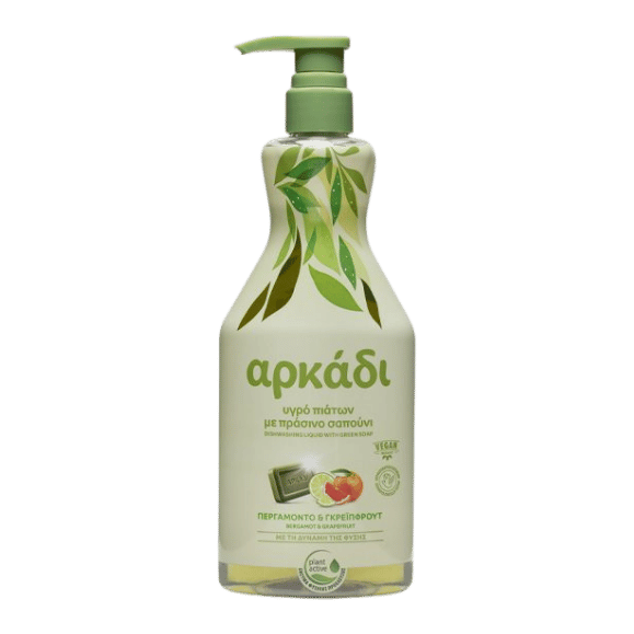 Flüssiger Geschirrspülmittel Bergamotte & Grapefruit (550ml) Arkadi von Arkadi bei Araxxon  - Hochwertiges griechisches Produkt.   Flüssiger Geschirrspülmittel Bergamotte & Grapefruit (550ml) Arkadi από Arkadi στο Araxxon  - Αυθεντικό ελληνικό προϊόν.  