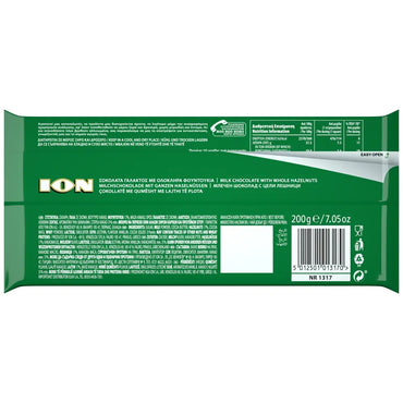 Haselnuss-Schokolade (200g) ION von ION bei Araxxon  - Hochwertiges griechisches Produkt.   Haselnuss-Schokolade (200g) ION από ION στο Araxxon  - Αυθεντικό ελληνικό προϊόν.  