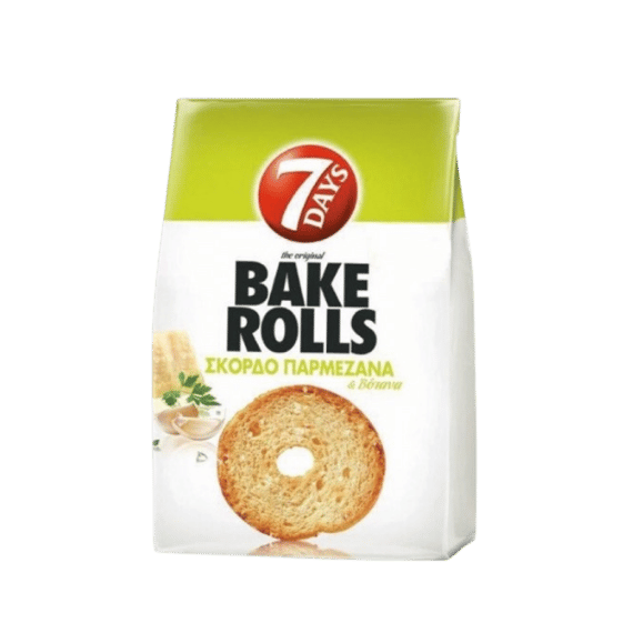 Bake Rolls Knoblauch & Parmesan (150g) 7 Days - Araxxon