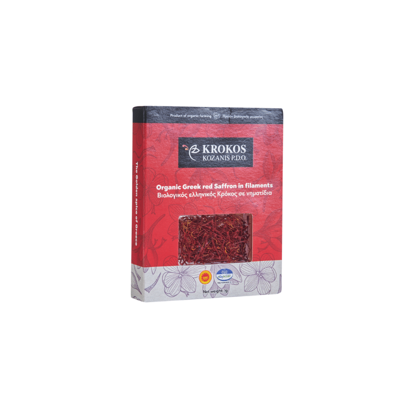BIO Safran Kozani Stigmata (Safran Rot) (1g) Krokos von Krokos bei Araxxon  - Hochwertiges griechisches Produkt.   BIO Safran Kozani Stigmata (Safran Rot) (1g) Krokos από Krokos στο Araxxon  - Αυθεντικό ελληνικό προϊόν.  